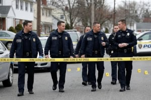 Officers at crime scene